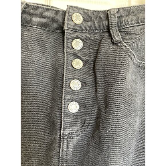 J. Galt by Brandy Melville Black Cotton Button Fly Denim Mini Skirt Medium Y2K - Picture 3 of 9